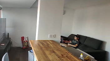 Preview 2 of Peru Gay Sexo - caught my stepdad masturbating and I did the same,  anal masturbation and double penetracion on the kitchen table,  almost got caught