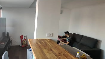 Preview 1 of Peru Gay Sexo - caught my stepdad masturbating and I did the same,  anal masturbation and double penetracion on the kitchen table,  almost got caught