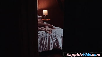 Preview 1 of Fat Girls Fuck In Bed - Kinky dykes pussylicking and fingering in outdoor couple