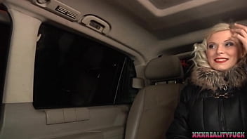 Preview 2 of Stepmoms Stepson Affair - Boosty blondie takes stranger in the car for fuck and massive cum on her big tits