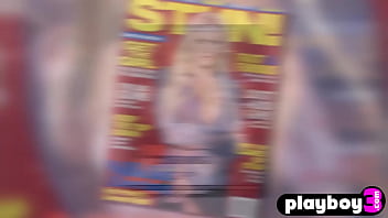 Preview 4 of Videos Porno Infantil Lesbianas - Big tits blonde Casey Barbie posed in hot lingerie before hot striptease