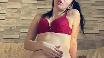 Preview 3 of Trke Seks Filmi - COOL  IN RED LINGERIE FUCKS A COCK ON HIMSELF LOOK HOW I CAN DO IT