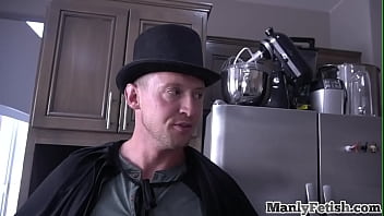 Preview 1 of Vivian Schmitt Stage - Magician stud fucking tight black ass before tugging and bj