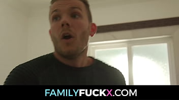 Preview 1 of X X X Hd Vdao - Sexy Jessica Ryan Catches Her Stepson Jerking Off Gives Him A Blowjob Before Fucking