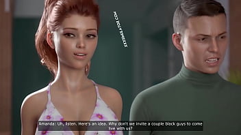 Preview 4 of Albu Rydes - Total Slut Wife ANAL Creampie In Front of Husband ⁕ Cheat Animation