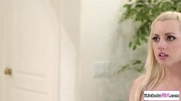 Preview 1 of Tia Bejean Slut In Office - Big tits lesbian milf toying her teen housekeepers pussy