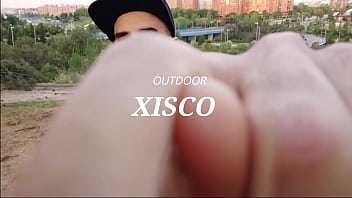 Preview 1 of Dog Xxww - Xisco jerking off outdoor in a park