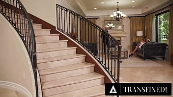 Preview 1 of U Jizz Teen - TRANSFIXED - Single Rich Kalli Grace Fucks New Hookup Kasey Kei With Hung Bodyguard