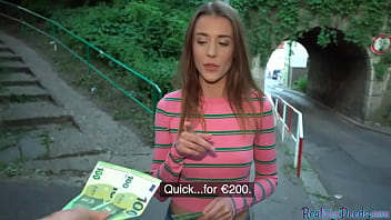 Preview 2 of Girls My Exposed Clit - Pulled eurobabe blowing and riding big shaft in public