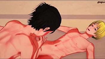 Preview 2 of Most Creampies Men - Eren fucking Armin hard after the time skip - on Titan Hentai.