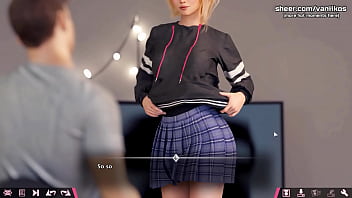 Preview 1 of Pizazz Delivery - Double Homework | Hot 18yo blonde teen girlfriend with a gorgeous body rides boyfriend&#039_s big cock | My sexiest gameplay moments | Part #17