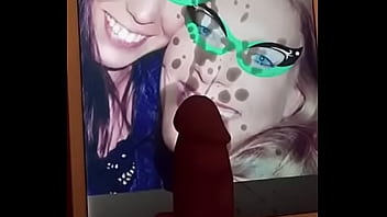Preview 2 of Comei 17 - Blonde and brunette face full of cumshot