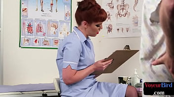 Preview 1 of Tunssi Porn - British cfnm voyeur showing off legs while watching guy jerk