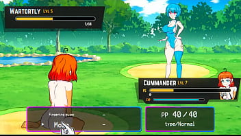 Preview 4 of Indian Dehati Bhabi - Oppaimon [Hentai Pixel game] Ep.3 creampie nurse juicy after losing a pokemon fight