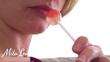 Preview 3 of Rathiga Aptan - Sucking In Slow Motion On A Lollipop