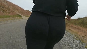 Preview 1 of Fresh Mms Kand - Public See Thru Yoga Pants Big Booty Wife