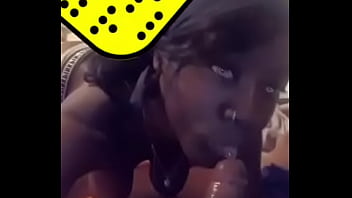Preview 2 of Hot Girl Fussy Creampie - Slutty ebony gives nasty head to bbc