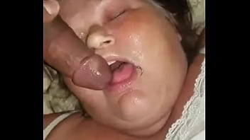 Preview 2 of Family Stocking Sex - Spit in her face while sucking my Dick