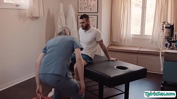 Preview 1 of Jennifer Walcott - TS masseuse fucks the ass of her client