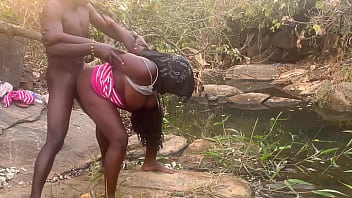 Preview 2 of Snan Karte Hue Girl And Boy - Perfect boobs village girl fucked in the stream