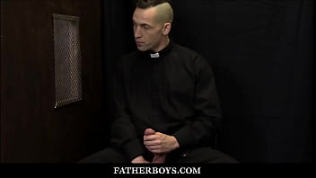 Preview 2 of E Long Time - Blonde Catholic Fucked By Priest During Confession - Ethan Sinns,  Trent Marx