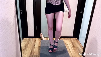 Preview 2 of Picked Upgirls - Girl in sandals rubs cock on the milking board PoV Version AnnyCandy Painboy