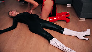 Preview 2 of Garl Friends Sex Video - Super Hero Sex Fight w Face sitting and Pussy licking - Tiffany Tatum Spy got fucked