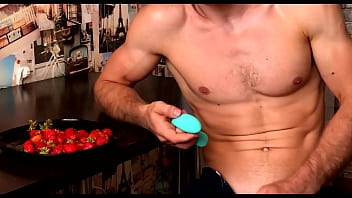 Preview 2 of Saxihut - I command and order you how to jerk off! Cumming on strawberries! Dirty Russian talks