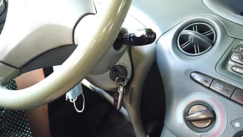 Preview 1 of Movies Chaina Hot - Exhibitionist in a sexy dress in the Car rubbed her wet hole