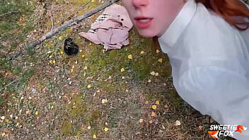 Preview 3 of Bbw Chinese Anal - Redhead Student Sucked And Fucked With Classmate To Keep Warm In The Woods