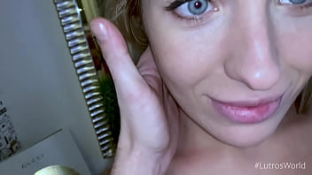 Preview 1 of Kannada Village Sex Video 2015 - Tall Blond Collage Girlfriend POV Blowjob And CIM In Homemade Video - Angelika Grays