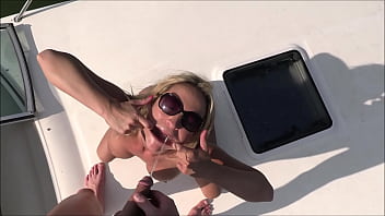 Preview 1 of Mom American Faking - Drinking Piss On Boat Facial Dirty Talk