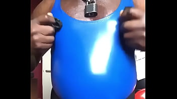 Preview 2 of My Mom Dad Sleeping Fuk Me - Latex PVC Attired Smoke &amp_ Tit Play