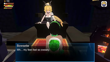 Preview 1 of Lesbuab Table - 3D Femdom Bowsette Feet Piss Fart Toilet