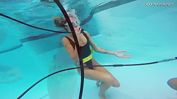 Preview 3 of Big Milk Gym - Katya Nakolkina with another girl in the pool