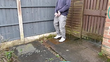 Preview 1 of Mom Jv Hd - Quick Wank Outside Fully Clothed Loads Of Cum