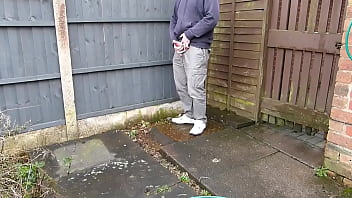 Preview 4 of Mom Jv Hd - Quick Wank Outside Fully Clothed Loads Of Cum