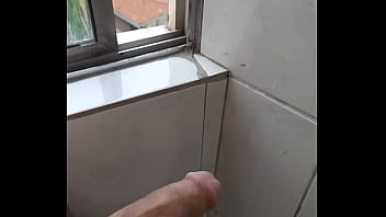 Preview 4 of Desixxxcom Idian - Cumming huge 5-days load on window