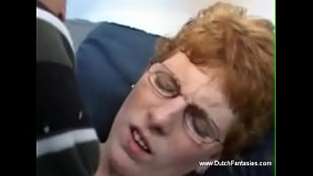 Preview 4 of Two Japanese Pantyhose - Ugly Redhead Dutch MILF Getting Fucked Anyway To Feel