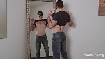 Preview 1 of Hot Story Xxx - Maskurbate - Kinky Masked Hunk Jerks Himself In Front Of Mirror