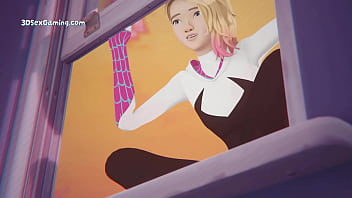Preview 1 of Little Izzi Anal - Spidey Sex - Gwen Stacy X Miles - Ouups!! Doggy With The Window Open - 3D Anime