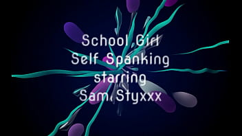Preview 1 of Mz Uxzjy - Self Spanking Redhead starring Sam Styxxx