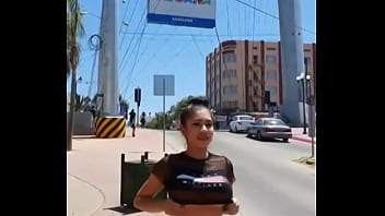 Preview 2 of Fuck In Cooking - HOT MEXICAN GIRL SHOWS OFF HER HUGE TIKTIK TITS ON THE STREET OF TIJUANA