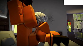 Preview 1 of Anna Nikovas First Gang Bang - Roblox Slut Pumped Full