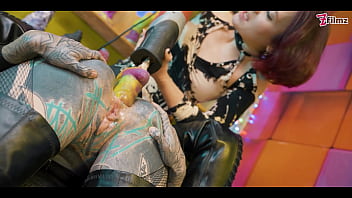 Preview 4 of Cuddling Craving - tattoo girl get ANAL fucked by MACHINE and Dominatrix - GAPE,  Prolapse,  big dildos,  ATM,  fuckmachine - Anuskatzz - ZF011