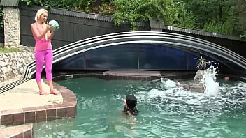 Preview 1 of Granny Azgin - swimming pool lesbians