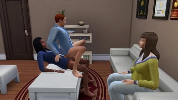 Preview 2 of Xxx Beaef - Ebony Shemale Marriage Counselor Fuck Client In Front of His Wife (The Sims 4 | 3D Hentai)
