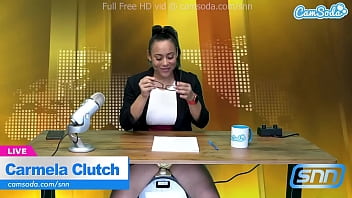 Preview 1 of Xxxhfh - Hot Latina news anchor masturbation on air