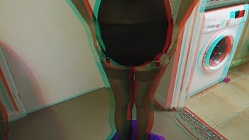 Preview 2 of First Time With Big Hardcore - Bettie Haywards 1940s 3D Striptease