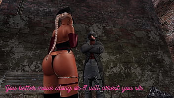 Preview 1 of The Japanese Girl Rape - Second Life Black man fucks asian woman cop in a van